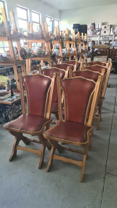 Масивен кожен стол внос от Европа