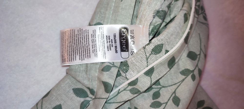 pat bumbac bio 100%, verde, cu tematica măslinului