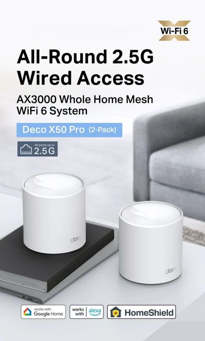 TP-Link Deco X50 Pro(2-pack) Mesh-комплект AX3000