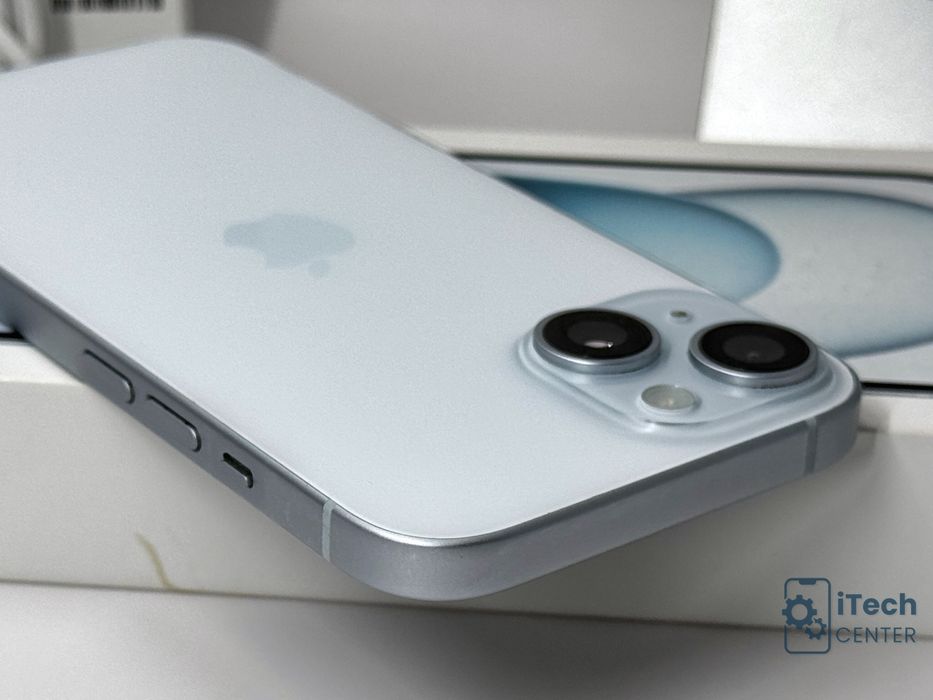 iPhone 15, 128GB, Blue, 100% батерия, КАТО НОВ, 2г. ГАРАНЦИЯ!