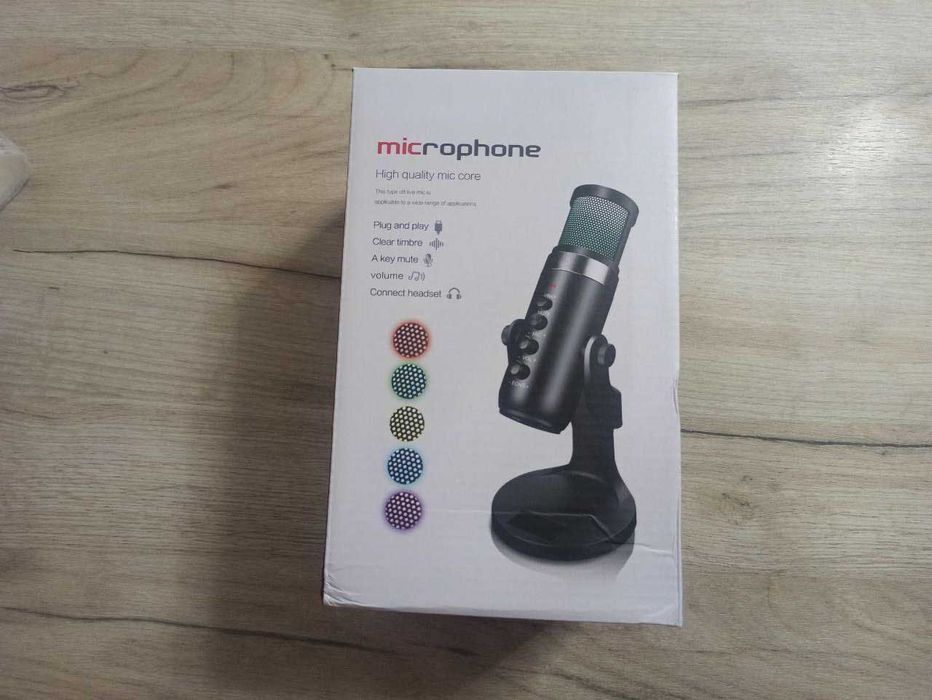 RGB usb-микрофон для стриминга/видео. Новый