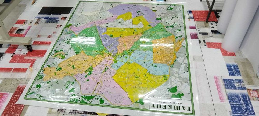 Большая интерьерная политическая карта мира на стену (новая)