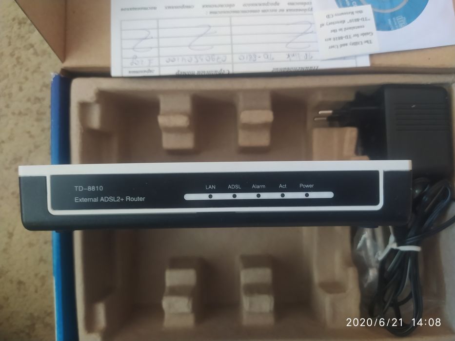 Продам модем adsl2 + router