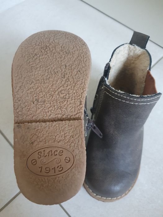 Ghete ghetute botine copii piele maro marimea 21