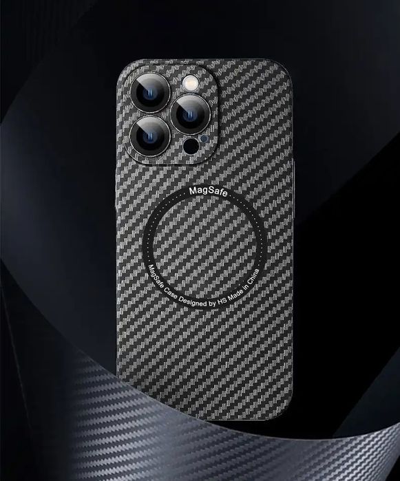 Iphone 13/14/15/PRO/MAX/PLUS Husa Magnetica Magsafe PC Hard Carbon