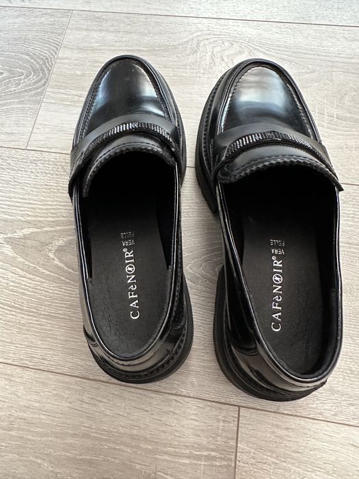 Loafers mocasini Cafe Noir piele 38 cu platforma