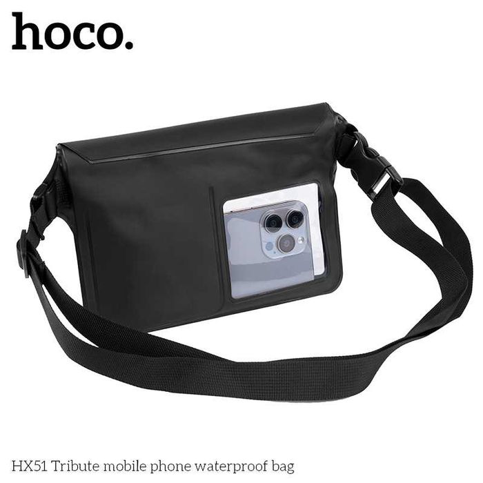 Hoco HX51 Тройная водонепроницаемая поясная сумка чехол для смартфонов