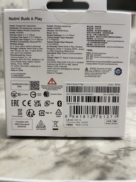 Xiaomi Redmi buds 6 play ORIGINAL