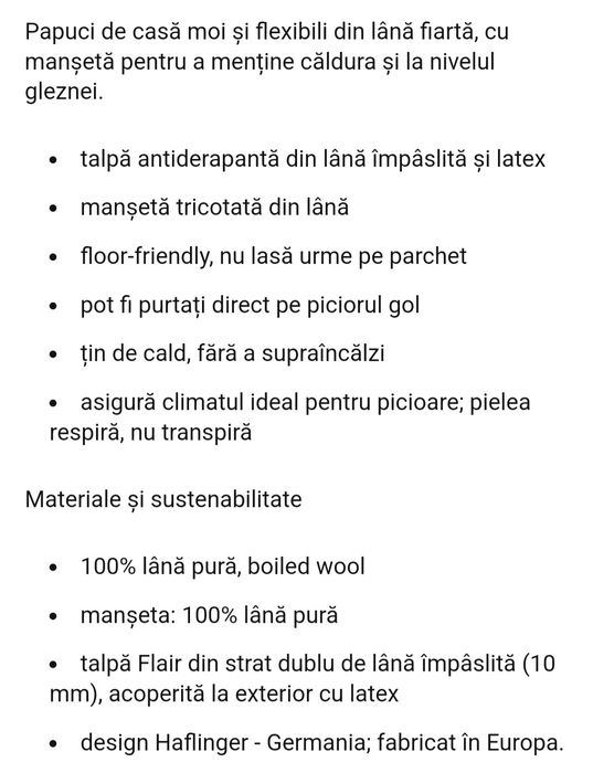 Papucei interior HALFINGER lana copii