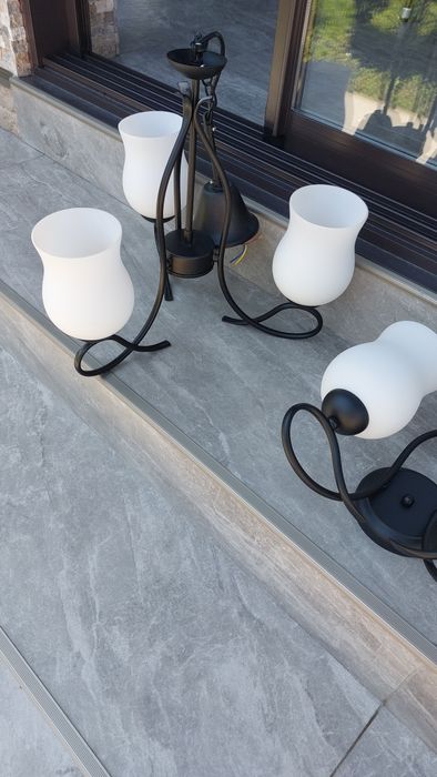 Lustra/aplice culoare neagra Rustik
