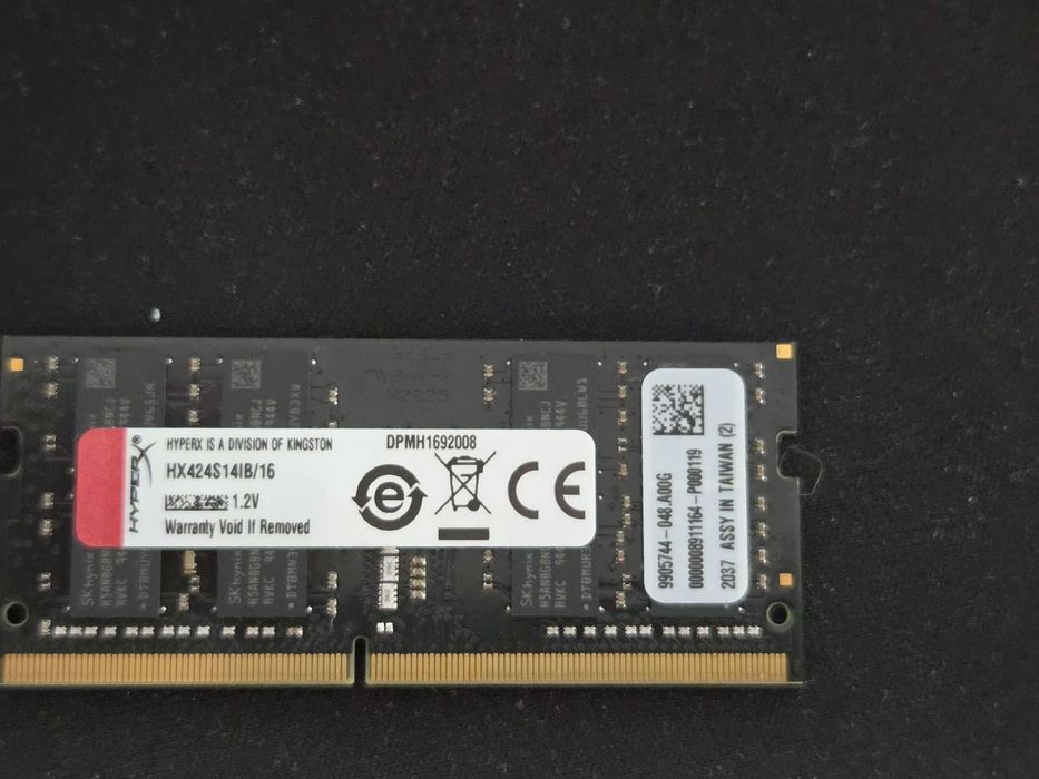Memorie laptop 32GB (2x16) HyperX Impact Kingston 16GB 2400MHZ DDR4 Non-ECC CL14 SODIMM HX424S14IB/16 BLACK