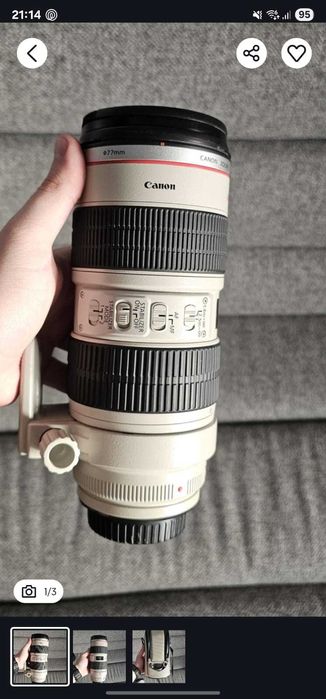 Obiectiv foto 70-200 f2.8 IS