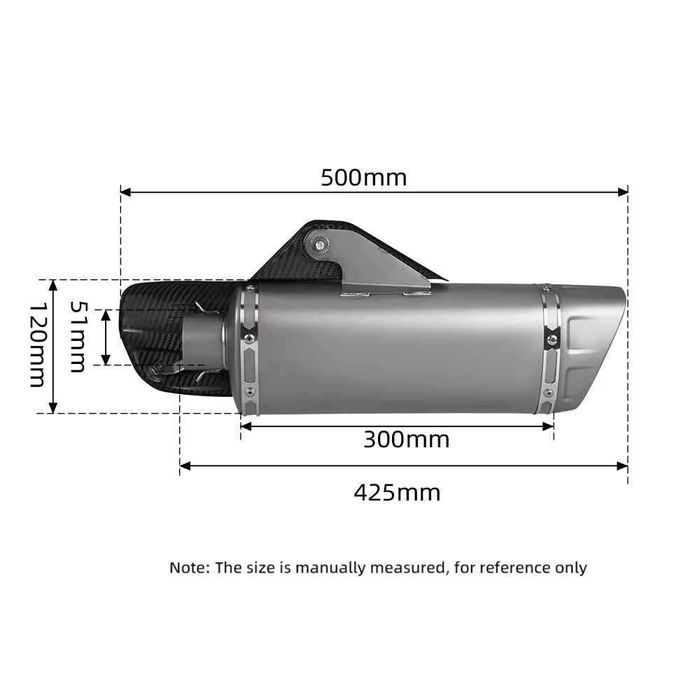 Гърне за мотор Акрапович  гърне за мотор akrapovic 425мм