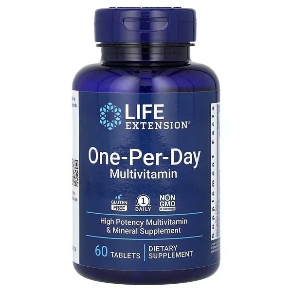 Life Extension, Мультивитамины One-Per-Day, 60 таблеток