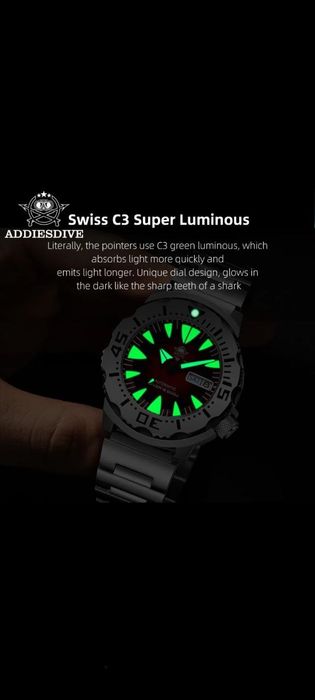 Механический часы Addiesdive Monster.