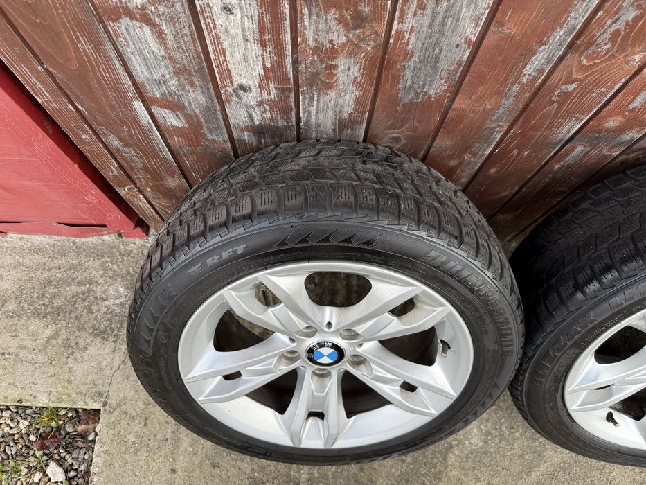 Vand jante aliaj originale BMW 5x120+anvelope IARNA 225.50.R17