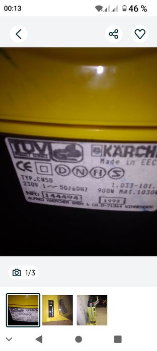 Vând aspirator Karcher.mochete