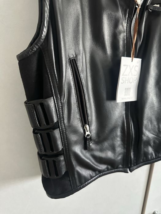 Vestă piele moto black M/L