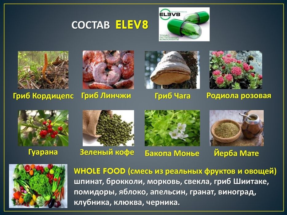 Елев8, Elev8, Acceler8, клеточное питание
