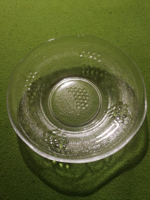 Ретро стъклена купа за плодове, фруктиера