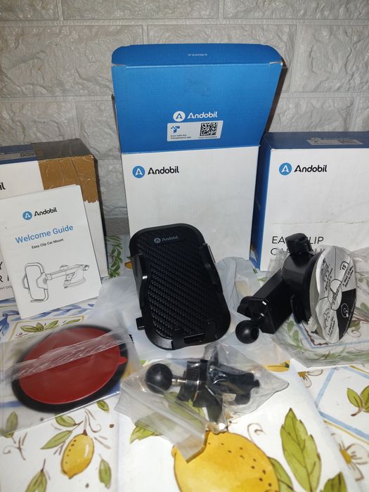 Suport telefon auto Andobil 3în1ventuză  grilă ventilație reglabil 360
