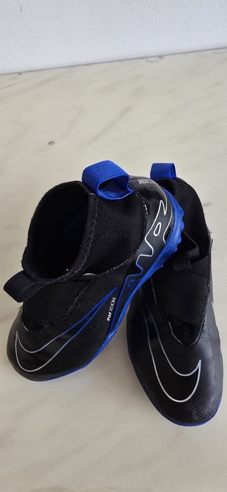 Nike Mercurial детски футболни обувки / стоножки черно-сини 36.5 см