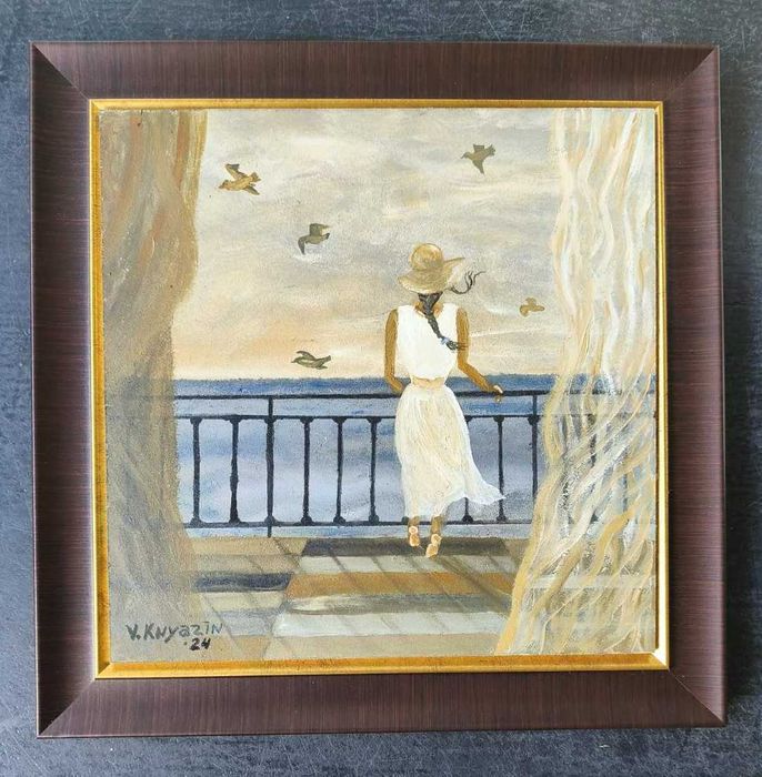 картини масло върху фазер, 20см Х 20см, различни сюжети