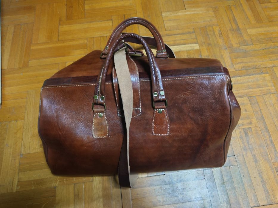 Пътна чанта от камилска кожа