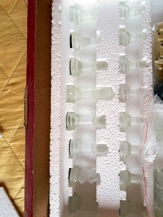 6в1 Стъклени Шах, Табла  Дама... комплект игри