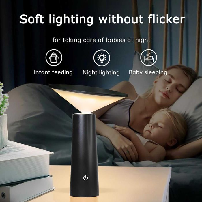 Безжична LED настолна лампа ACMHNC с тъч контрол,презареждаща се с USB