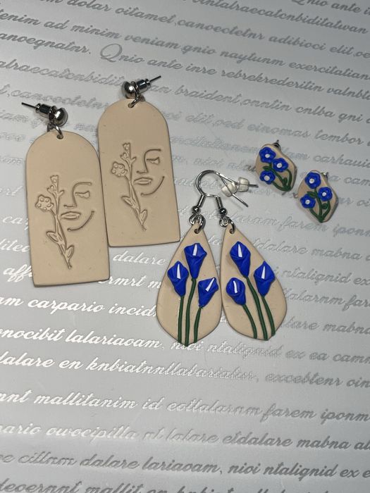 Ръчно изработени обеци от полимерна глина