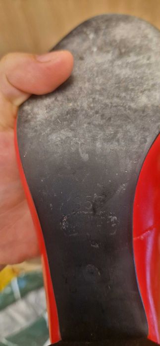 Pantofi toc gros piele