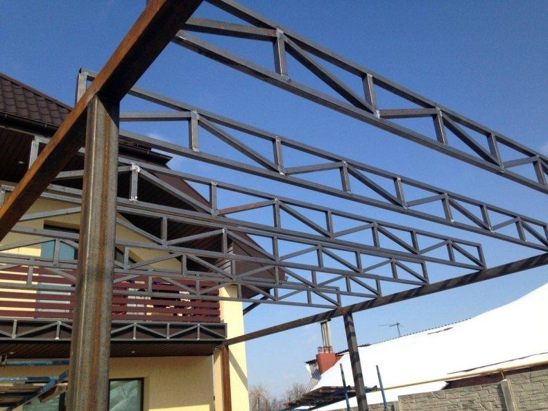 Металлические фермы для крыши.