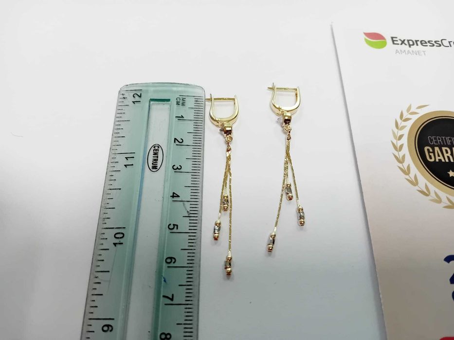 (Ag33) Cercei Aur 14K / Garantie 2 ani