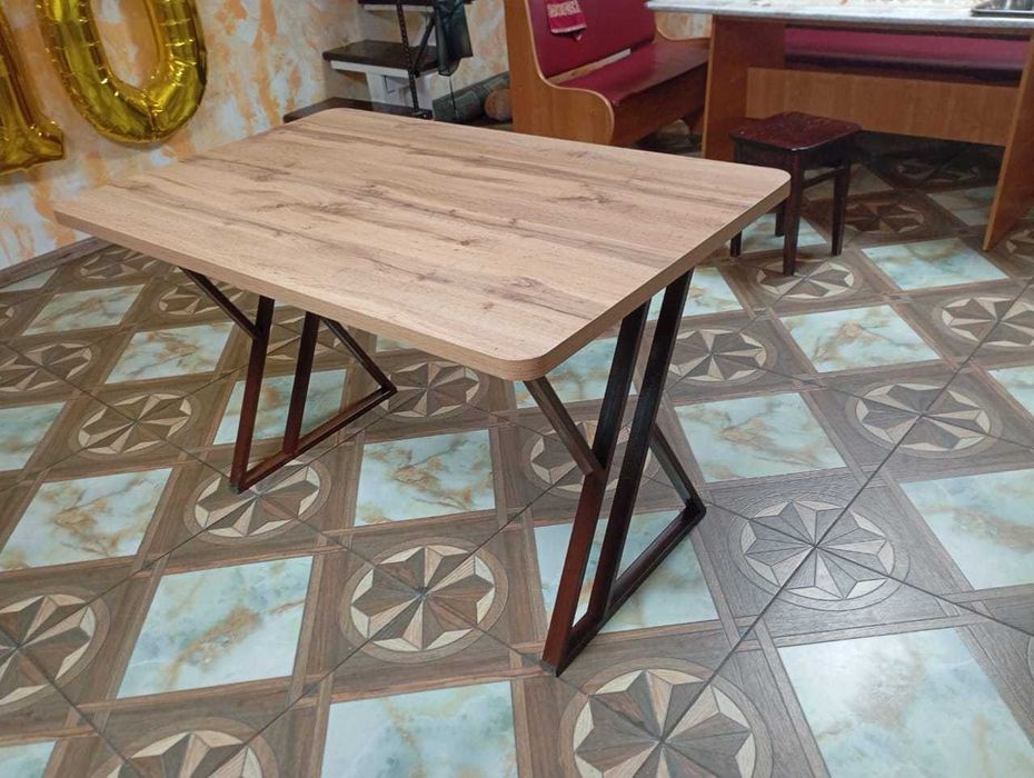 Металлический усиленный стол в стиле лофт. Доставка бесплатно.