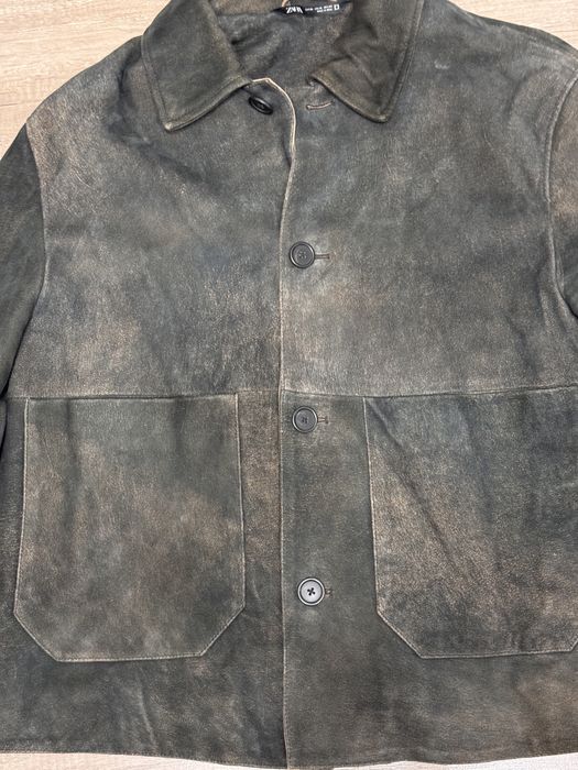 Geaca de piele de caprioara ZARA marimea XL