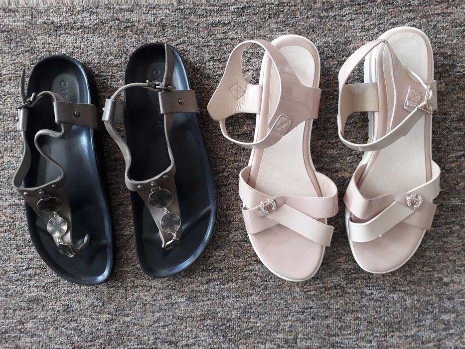 Sandale negre, roz nr 40,41