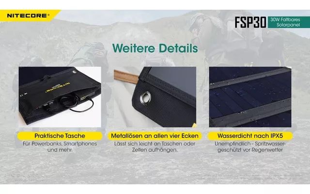 Соларен Панел NITECORE FSP30