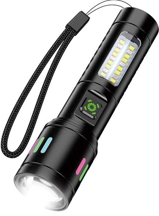 Lanterna LED KAKU KSC-1578, Zoom 500m, 1200mAh, 5 Moduri, Negru