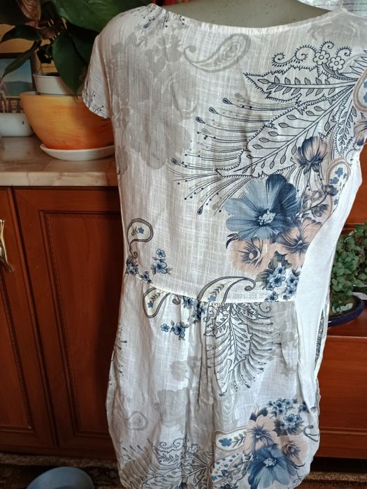 Рокля материя  кенар