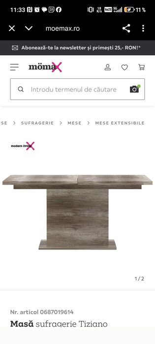 Vand masa Momax  fara defecte