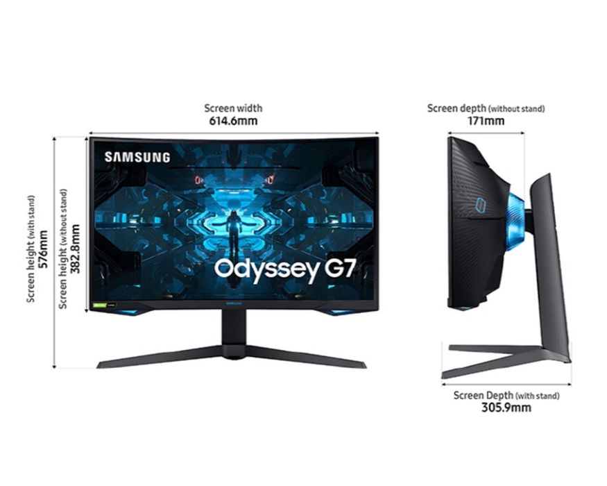 Monitor Gaming curbat Odyssey G7 32" QHD cu 1000R 240Hz 1ms (2021)