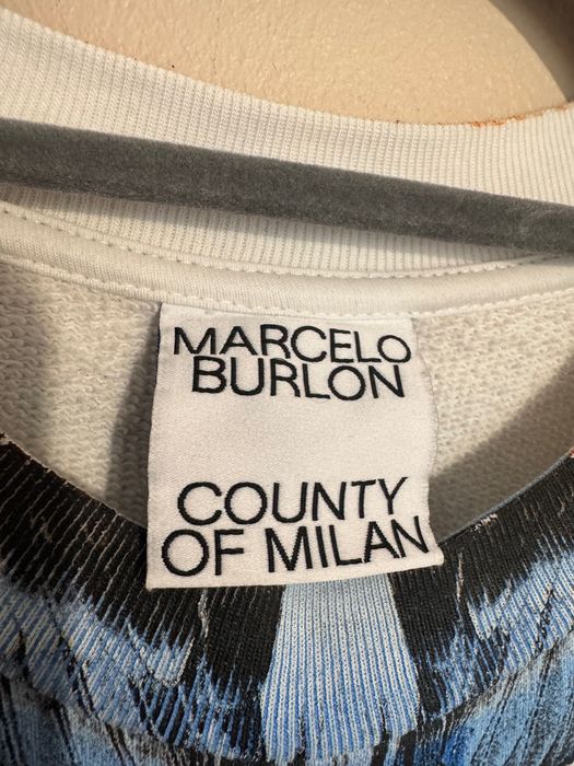 Marcelo Burlon Kids Printed Wings White Sweatshirt.