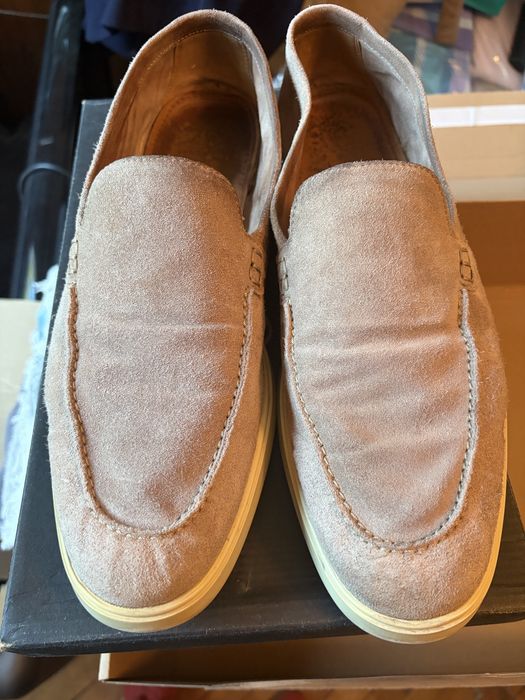 Бежови мокасини Massimo Dutti