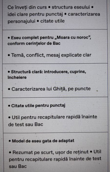 Moara cu noroc. Eseu Bac. PDF