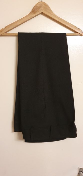 Pantaloni din stofa pentru iarna gri inchis