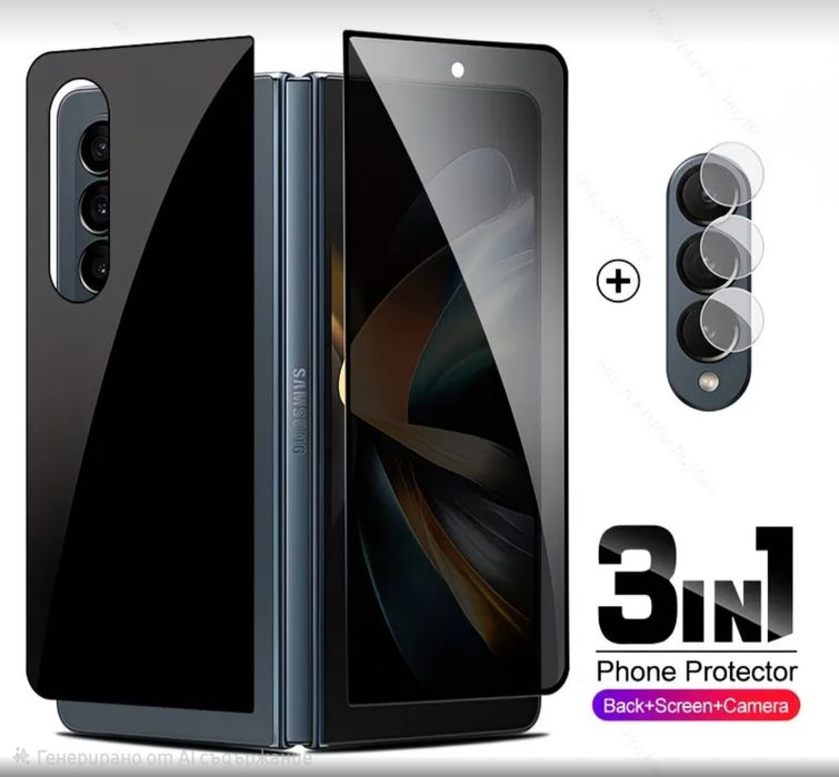 Протектор от закалено стъкло за Z-Fold 3 + стъклен гръб