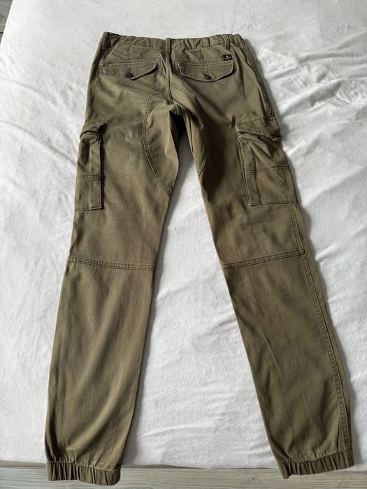 Pantaloni cargo Jack & Jones kaki, slim fit, mărimea 164/14Y (potriviți și pentru bărbați XS/S)