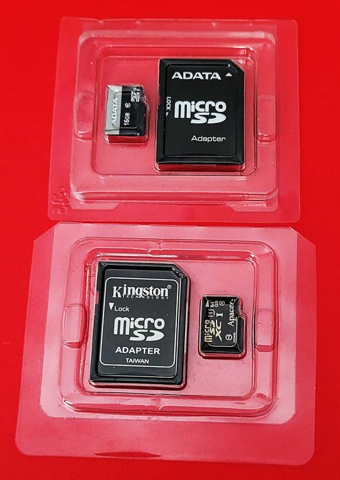 Carduri Micro SD cu adaptoare de 16 GB si 64 GB