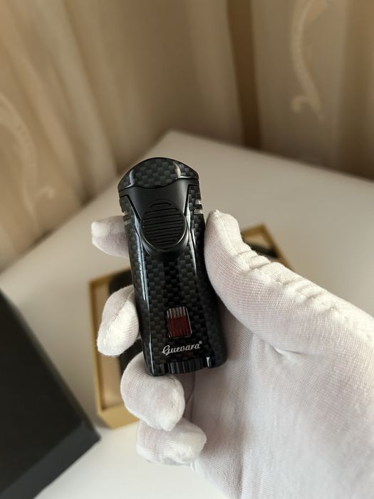 Луксозен Guevara комплект за пури – карбон, калъф, запалка и резачка